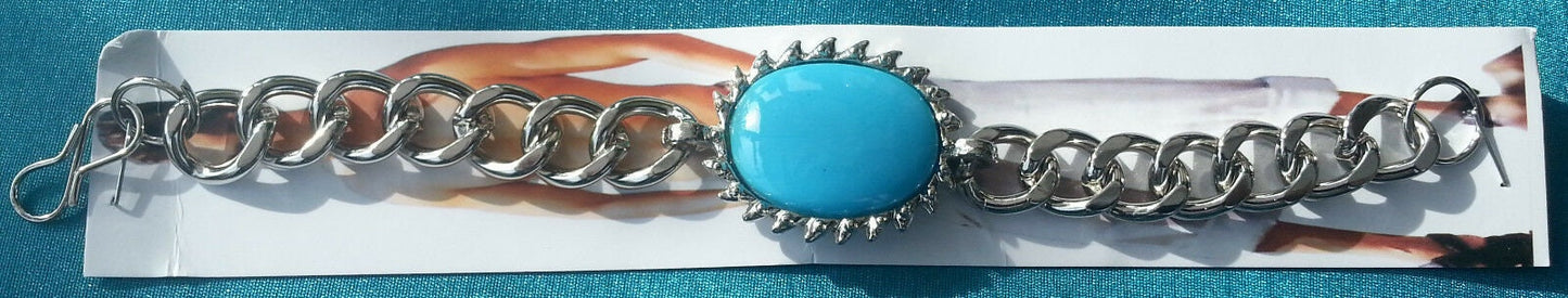 Stunning steel salman khan style movie prem ratan dhan payo turquoise bracelet