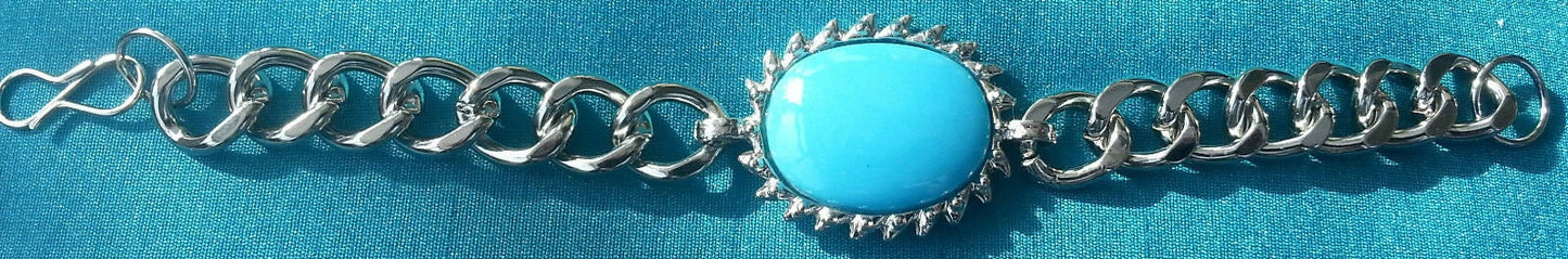 Stunning steel salman khan style movie prem ratan dhan payo turquoise bracelet