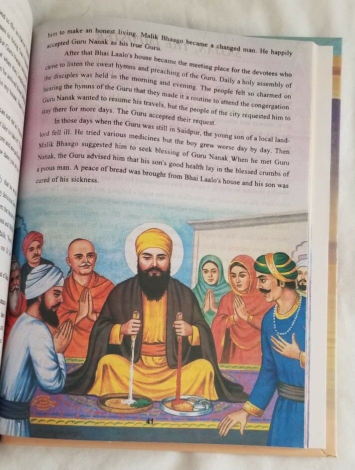 Sikh kids illustrated life stories of guru nanak dev ji album book in english