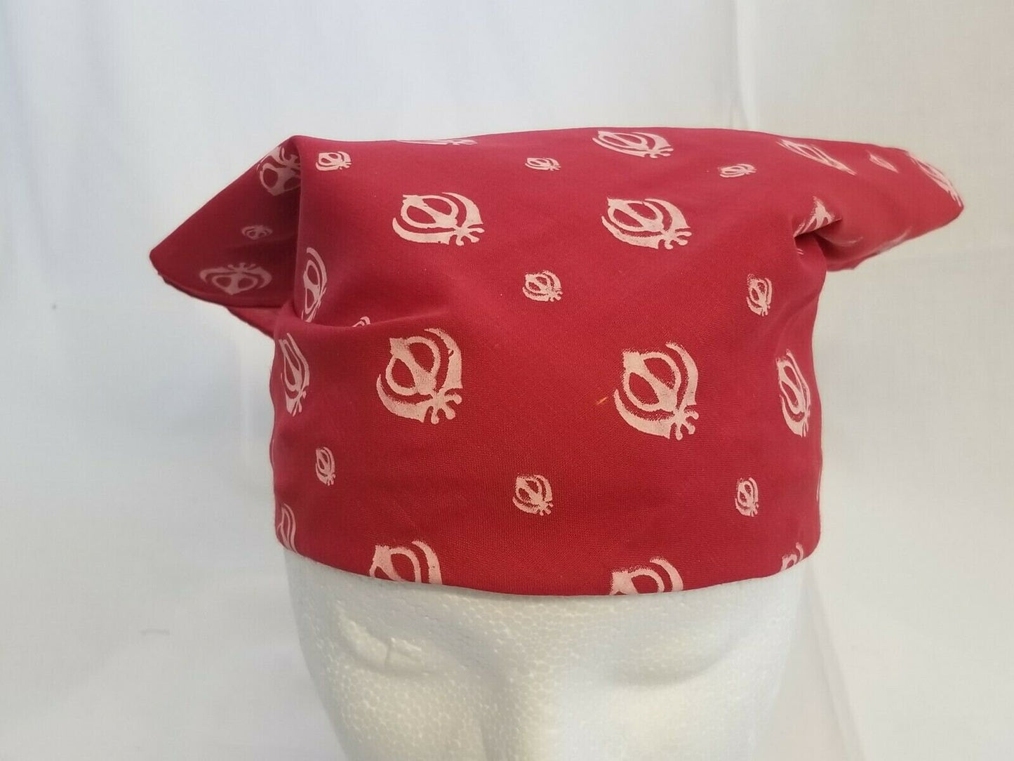 Sikh punjabi singh kaur maroon khalsa khandas bandana head wrap gear rumal za3