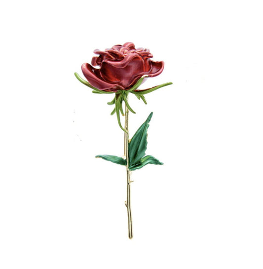 Valentine rose love brooch retro vintage look gold plated labour design pin gg25