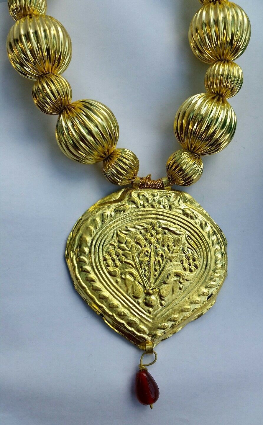 Punjabi folk cultural bhangra gidha kaintha pendant green thread necklace m11