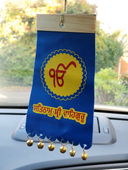 Singh kaur sikh punjabi gurbani khalsa khanda ek onkar car rear mirror hanger ae