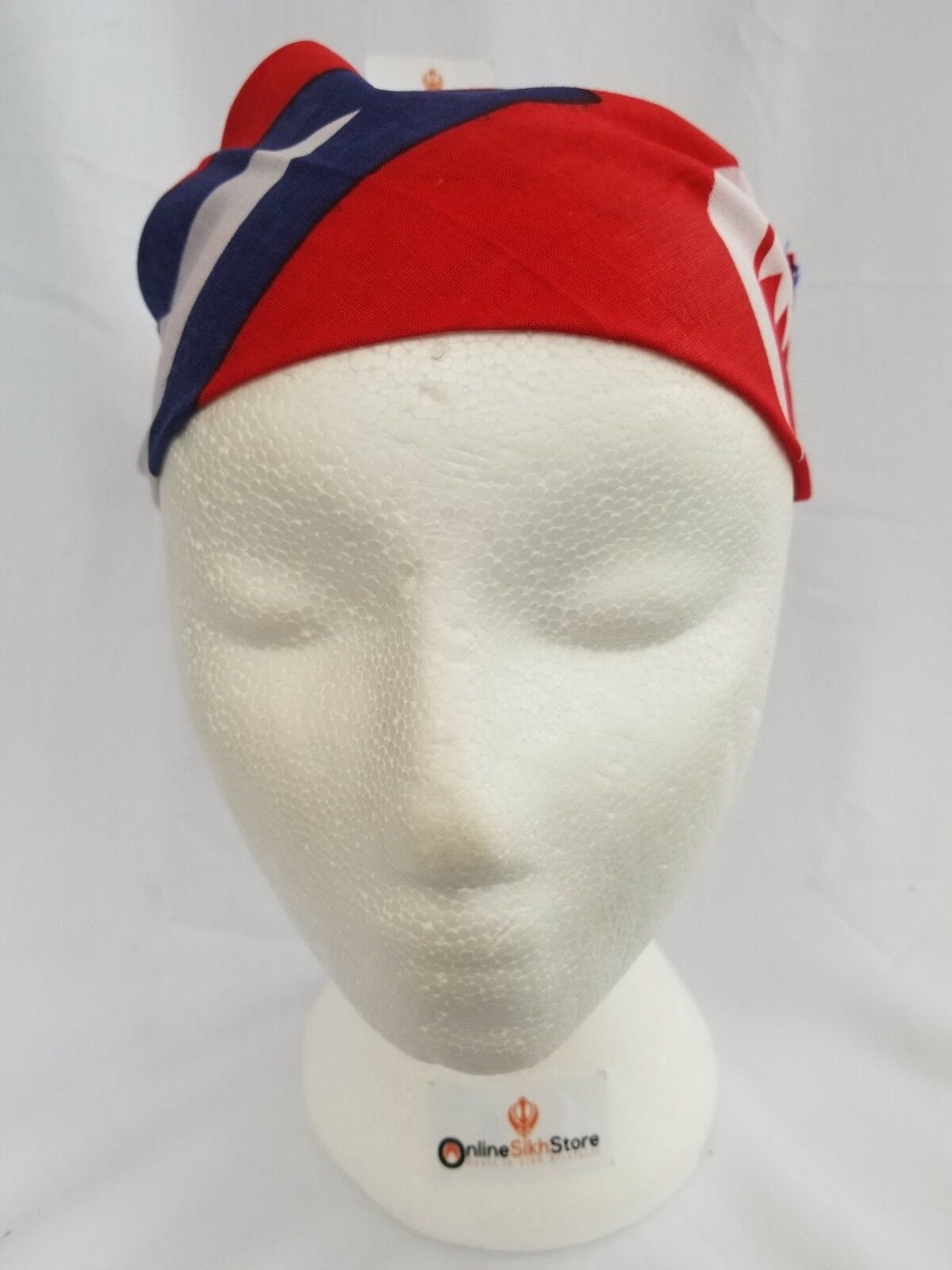 Sikh hindu nepal flag red white blue bandana head wrap gear rumal handkerchief