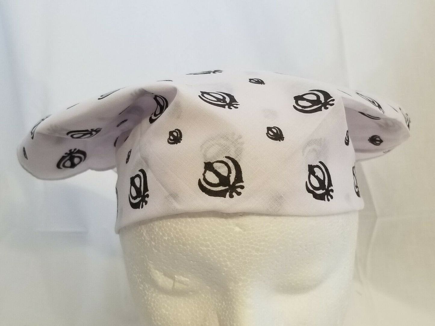 Sikh punjabi singh kaur white khalsa khandas bandana head wrap gear rumal za6