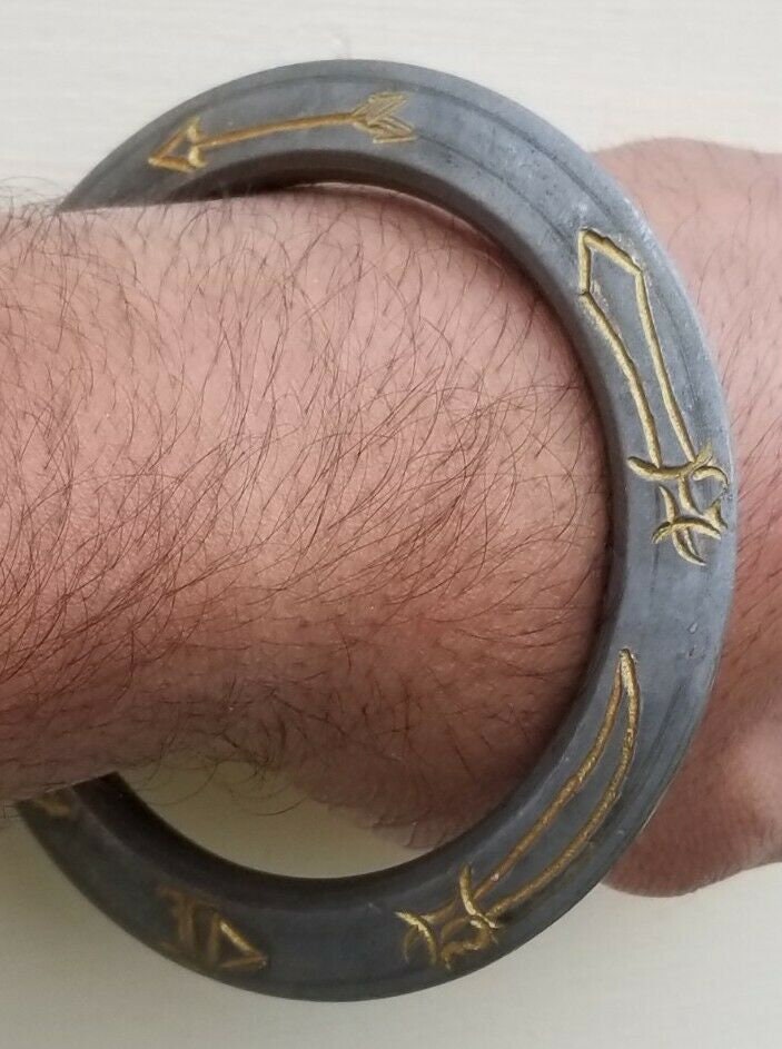 Sikh kara sarbloh shastars engraved bangle singh kaur khalsa pure iron kada v11