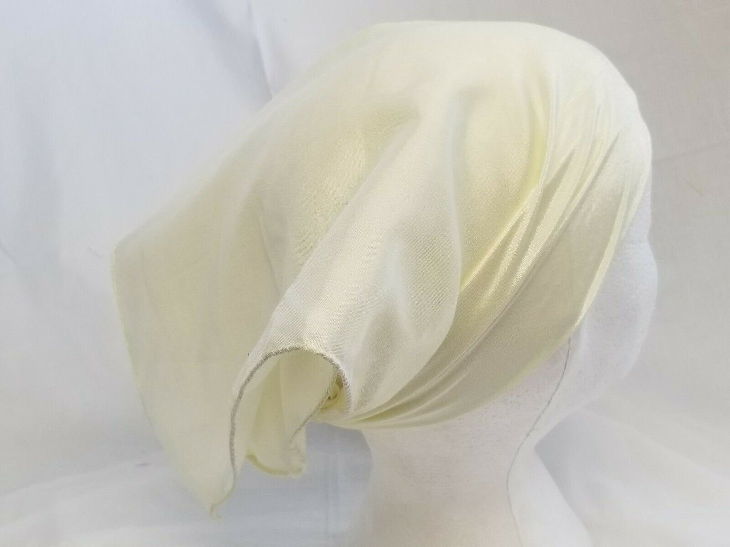 Sikh hindu kaur singh cream plain bandana head wrap gear wedding marriage rumal