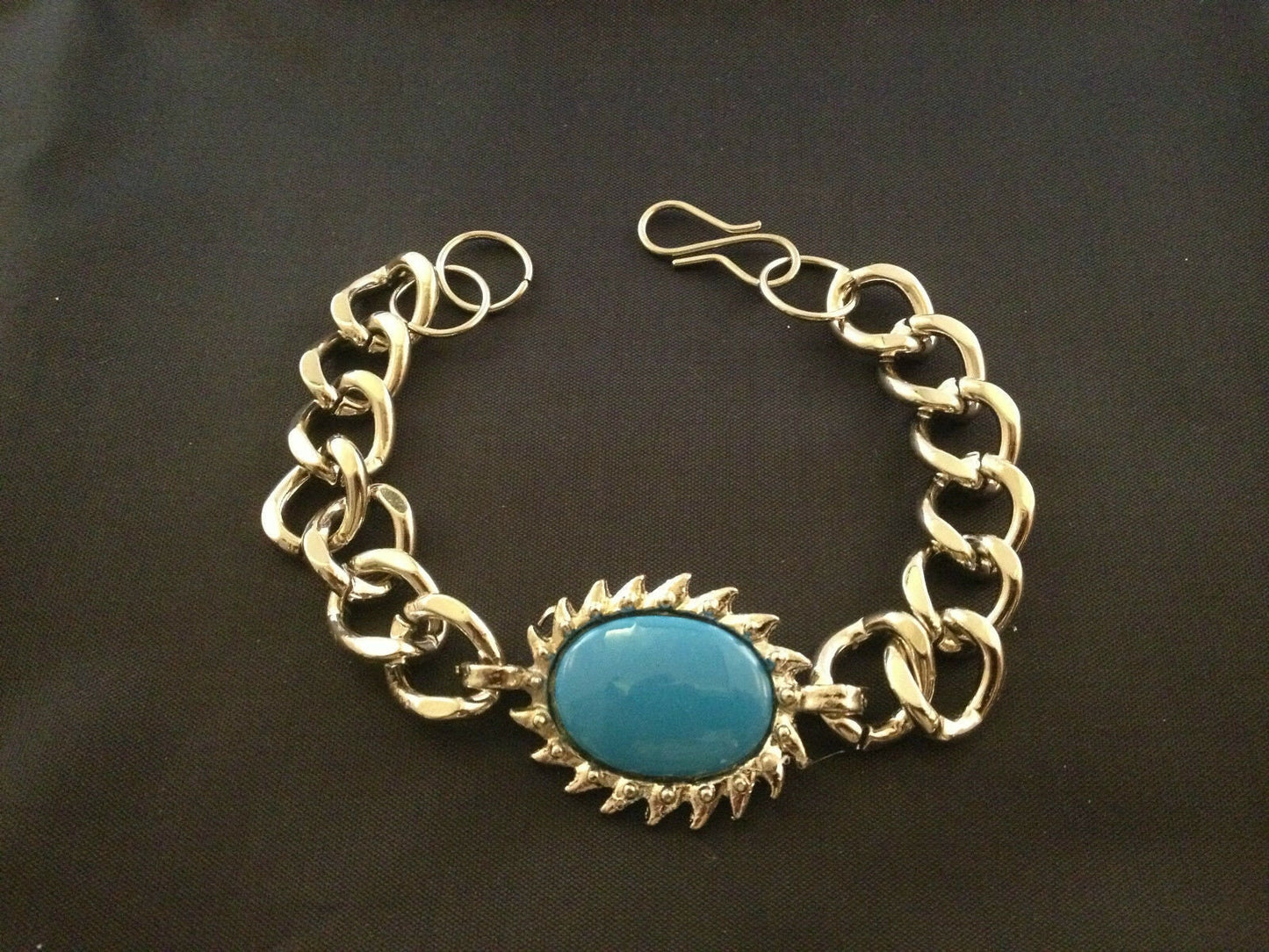 Stunning steel salman khan style movie prem ratan dhan payo turquoise bracelet