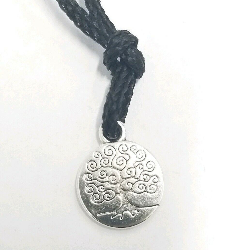 Small stunning stainless steel evil eye protection tree of life luck pendant ff2