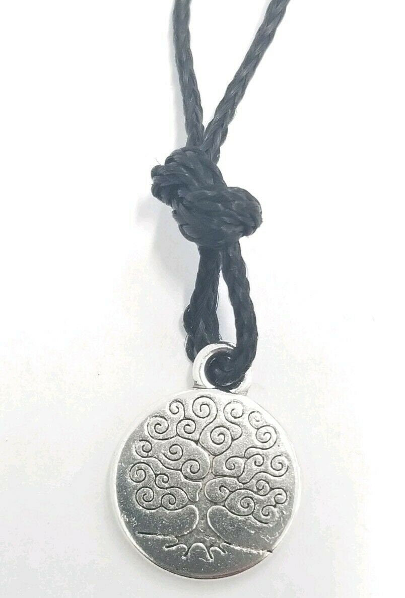 Small stunning stainless steel evil eye protection tree of life luck pendant ff2