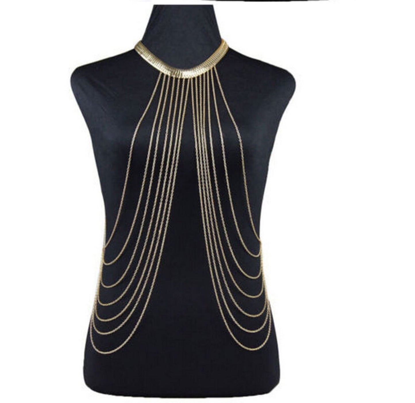 Sexy tassel necklace gold plated celebrity snake kinky design vintage look ggg68