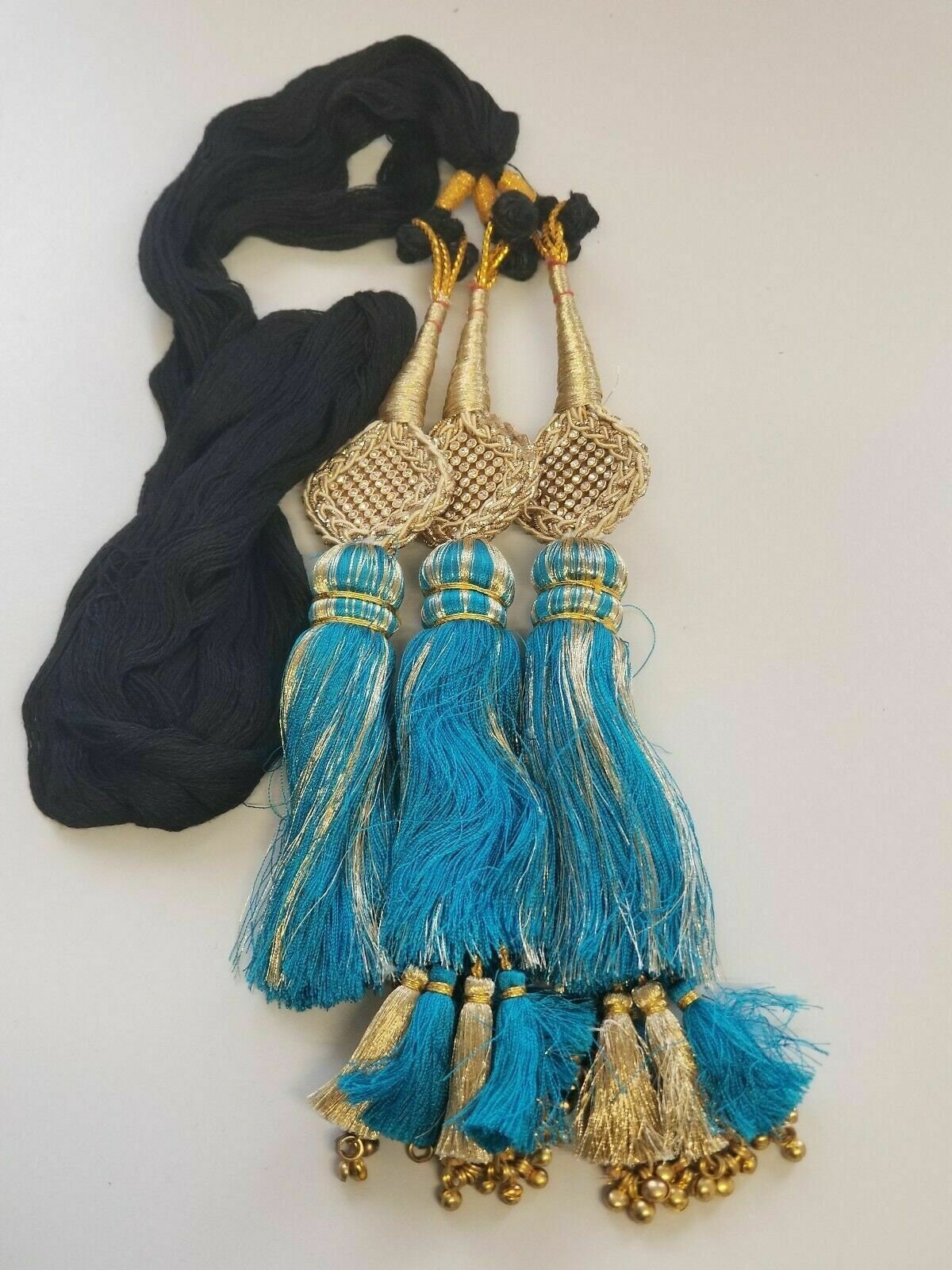 Indian punjabi pranda mehndi jagoo charms bridal patiala paranda hair braid a17