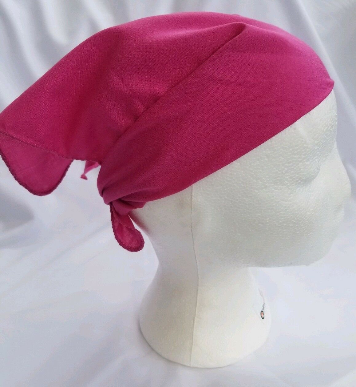 Sikh hindu kaur singh pink plain bandana head wrap gear rumal handkerchief gift