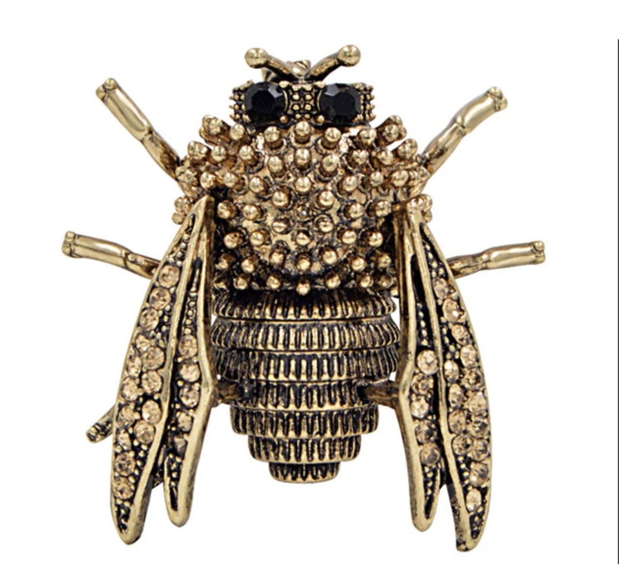 Bee brooch vintage look silver gold plated suit coat broach collar new pin ggg36