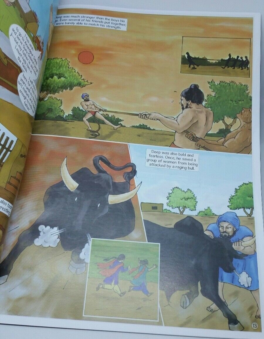 Sikh kids comic shaheed baba deep singh ji by daljeet singh sidhu in english b66