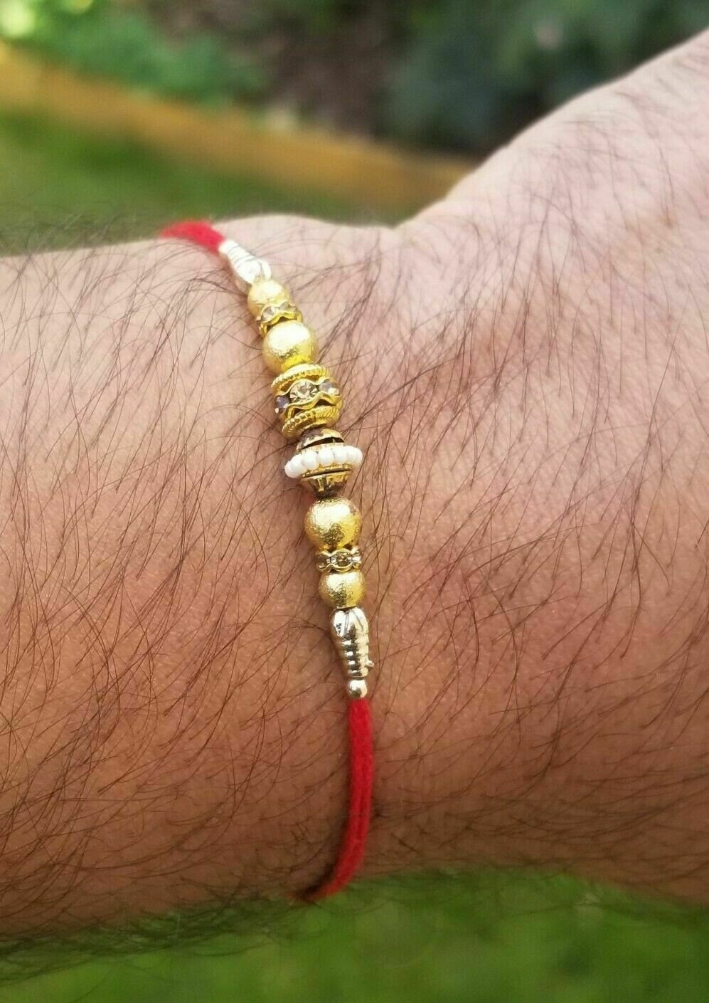 Hindu red thread evil eye protection stunning bracelet luck talisman amulet fg11