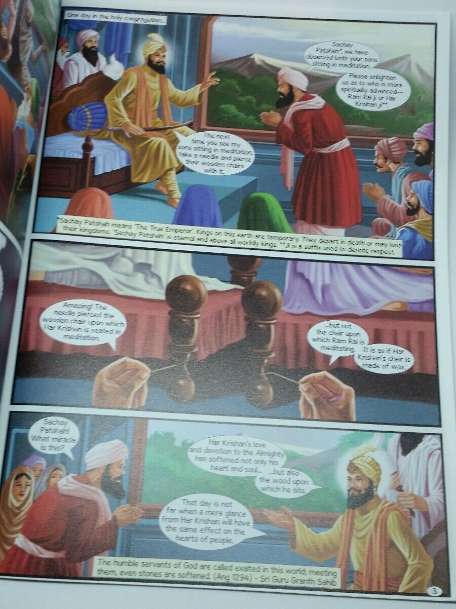 Sikh kids comic guru har krishan the eighth guru daljeet singh sidhu english mc