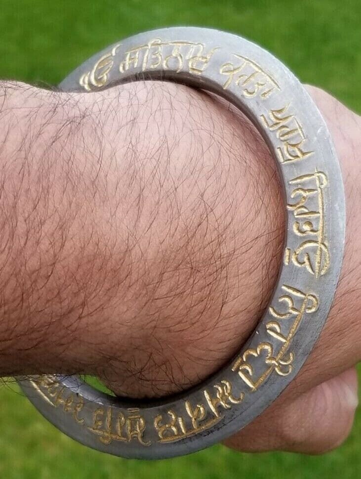 Sikh kara sarbloh mool mantar bangle singh kaur khalsa pure iron gurbani kada v7