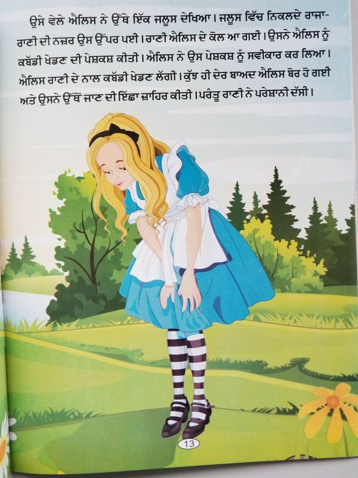 Punjabi reading kids nana nani story book alice in wonderland learning fun book
