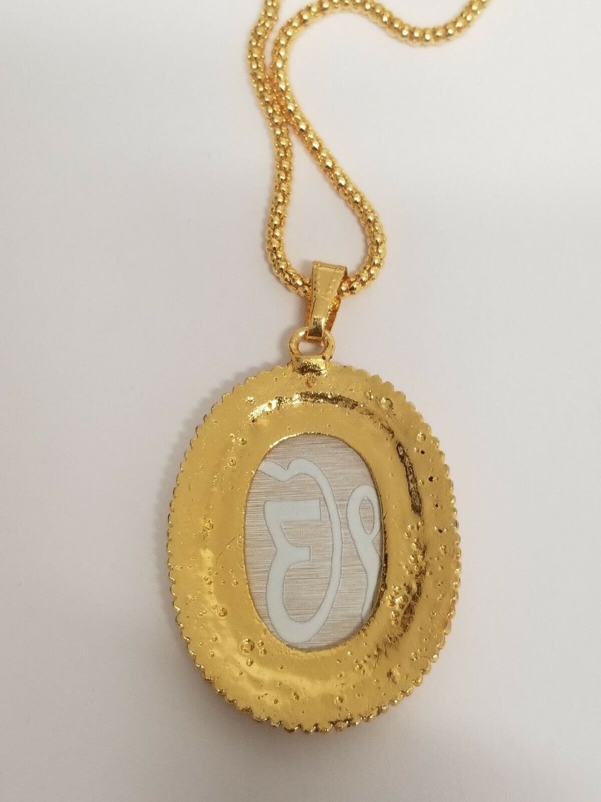 Gold plated ek onkar pendant punjabi sikh singh kaur khalsa car rear mirror gift