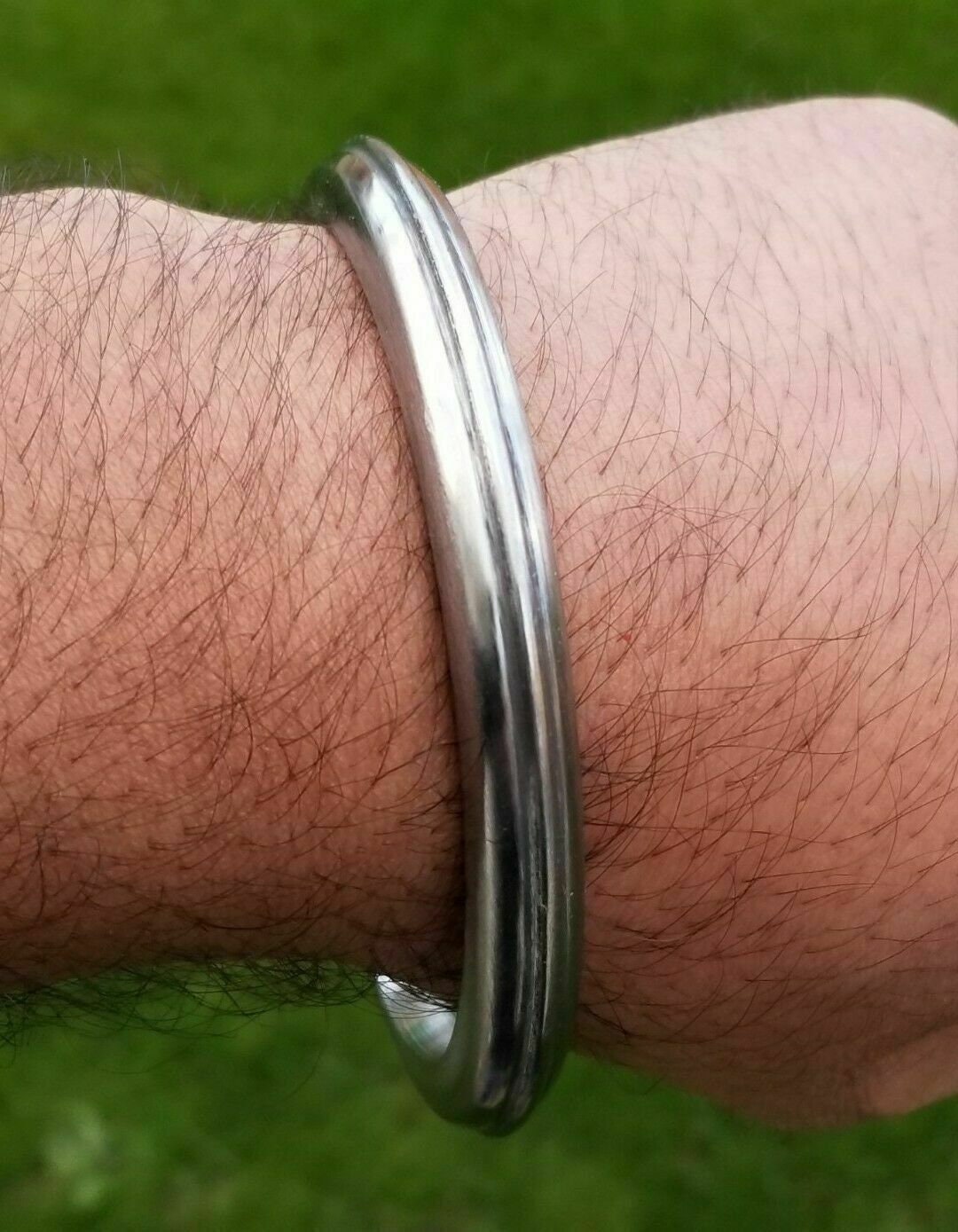 Sarbloh smooth kara round edge sikh singh kaur punjabi khalsa kada bangle i1