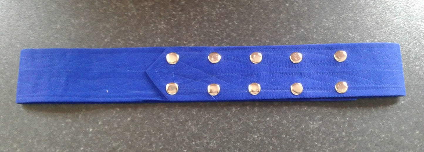 Sikh nihang singh khalsa adjustable belt kamarkasa without loop blue waist belt