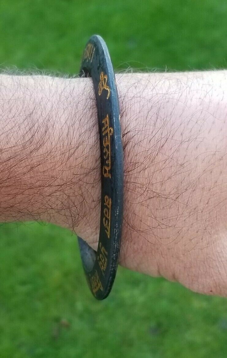 Sikh kara black sarbloh mool mantar bangle singh kaur sidhu moosewala kada t5