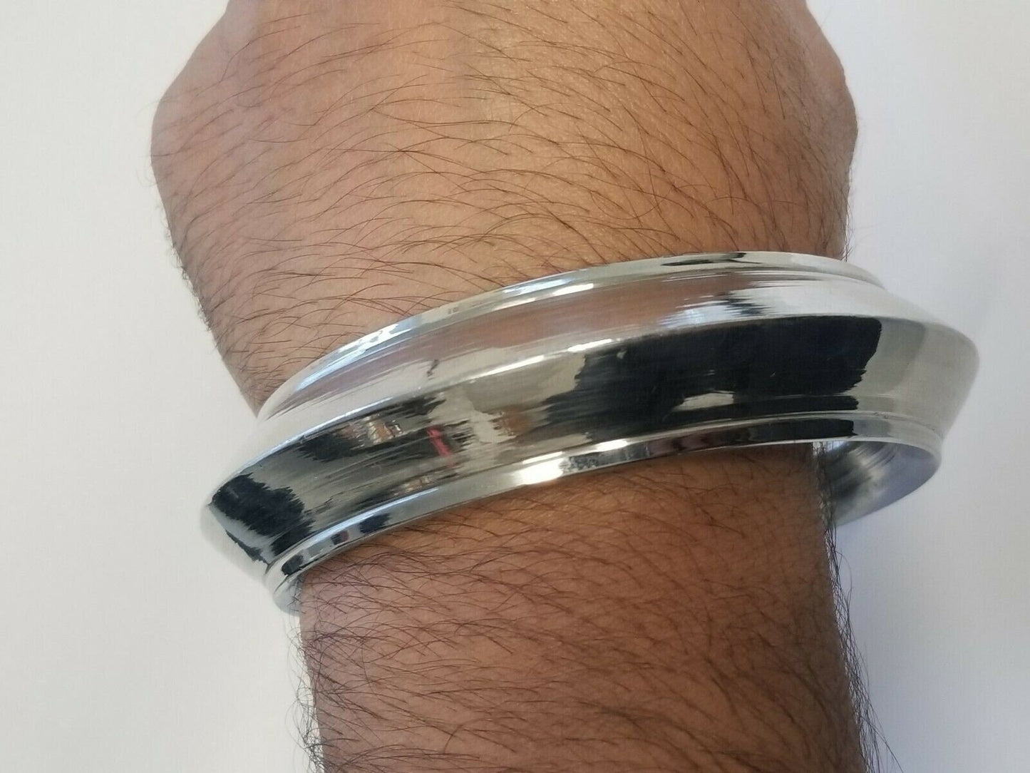 Stainless steel smooth sikh singh kaur khalsa taksali kara chakri kada bangle g2