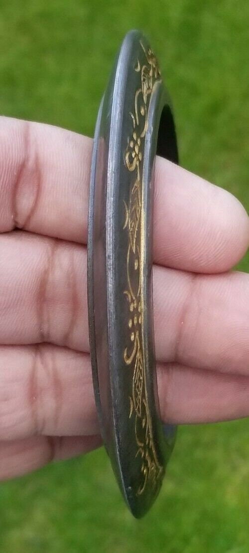 Sikh kara sarbloh floral engraved bangle singh kaur khalsa pure iron kada v15