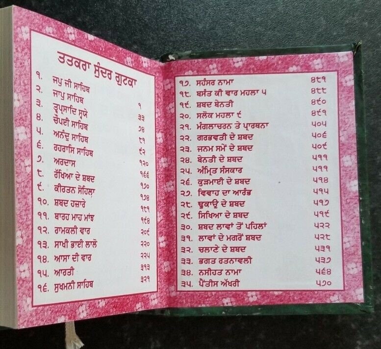 Sikh Sundar Gutka Sukhmani Sahib bani Sukhmanee Punjabi Gurmukhi Premium paper G