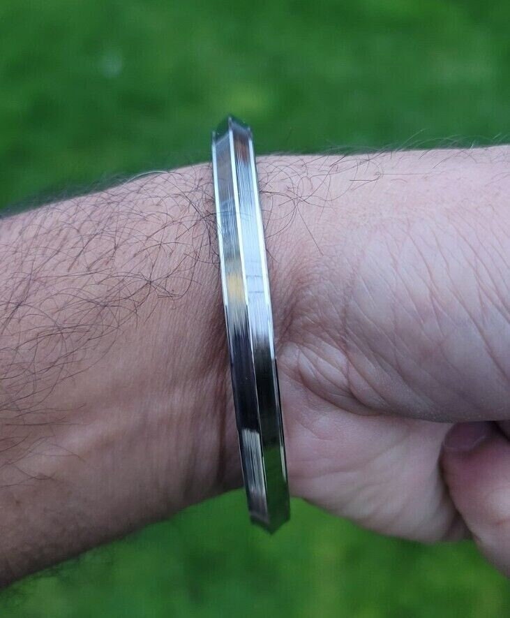 Sikh kara stainless steel singh kaur collar kada punjabi edge bangle ee4 karha