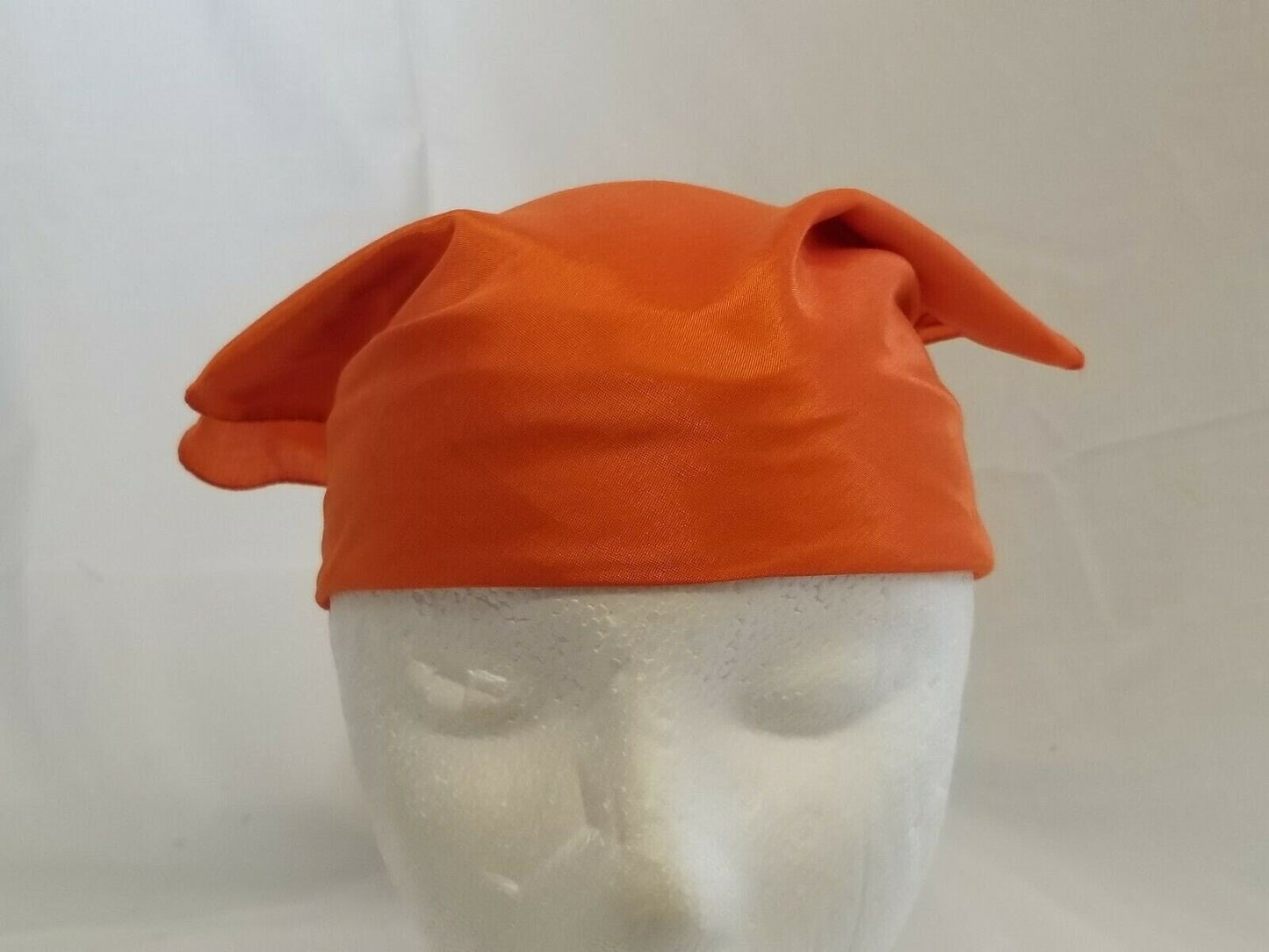 Sikh hindu kaur singh orange plain bandana head wrap gear wedding marriage rumal