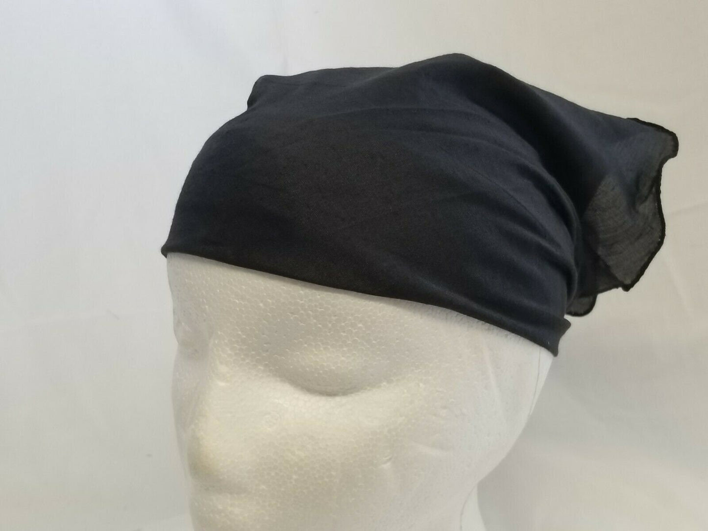 Sikh hindu kaur singh black plain bandana head wrap gear wedding marriage rumal