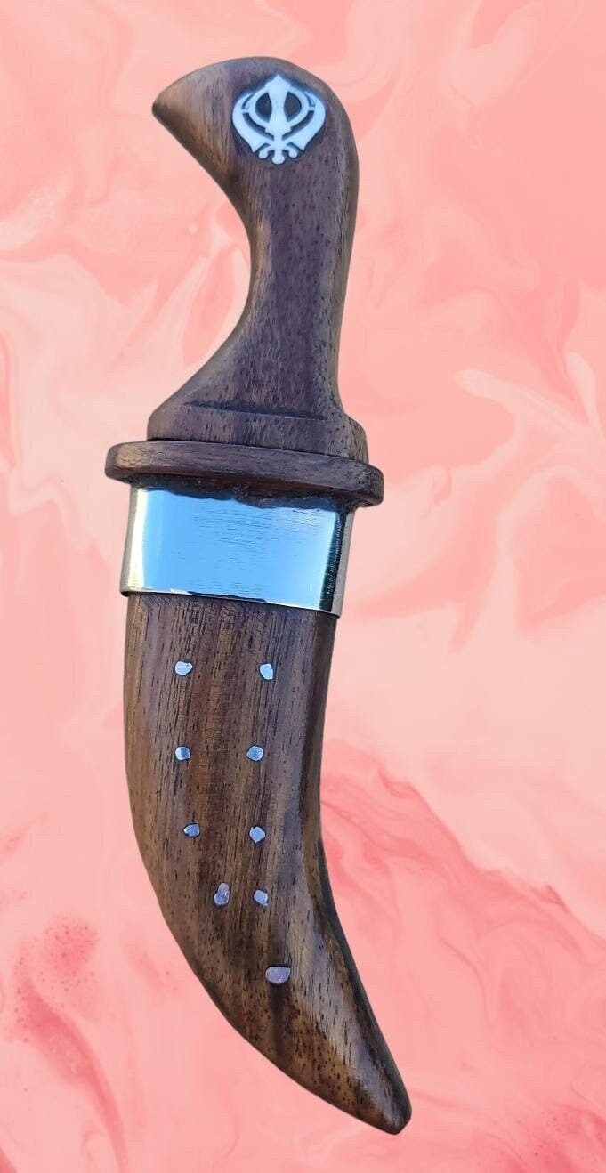 Stunning wooden sheath ceremonial sikh kaur singh siri sahib taksali design OO3