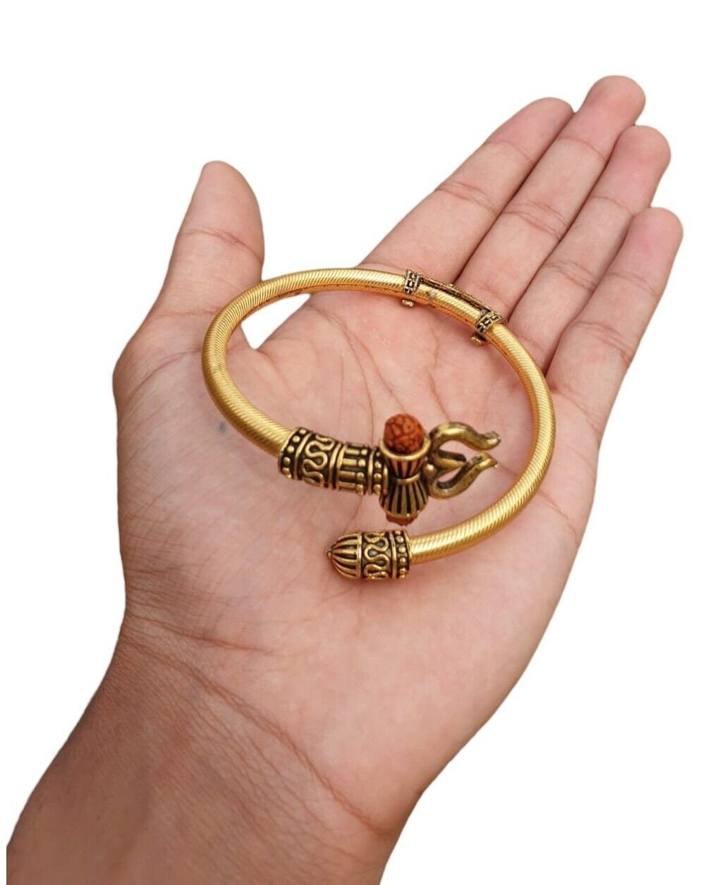 Om namo shivay bracelet kara hindu kada trishul Kaze Fujii Grace bead bangle Y5