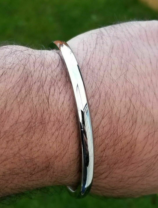 Stainless steel smooth punjabi sikh singh kaur khalsa kara kada bracelet gift v3