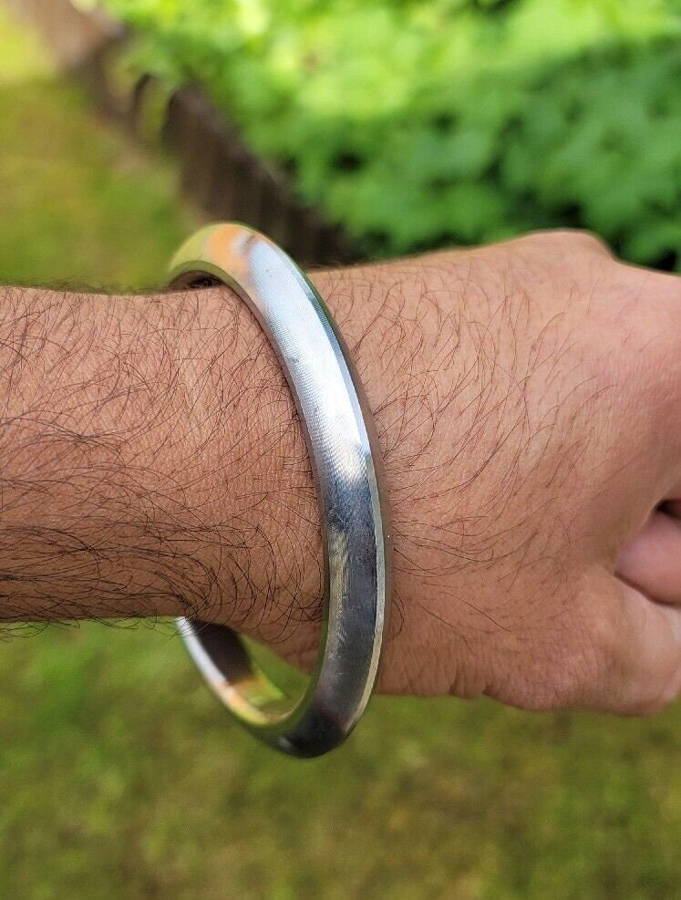 Sikh Sarbloh Kara Smooth Edge Kada Singh Bracelet Kaur Punjabi Khalsa Bangle EE8