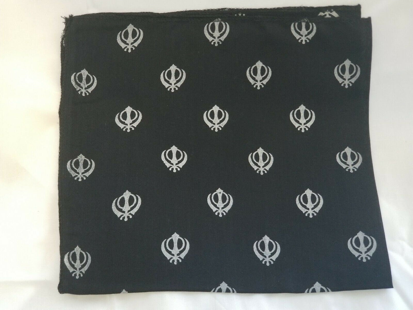 Sikh punjabi singh kaur black khalsa khandas bandana head wrap gear rumal hanky